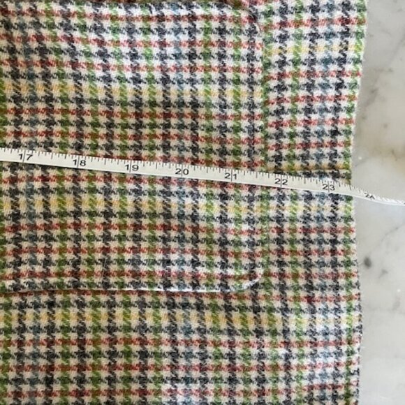TALBOTS Classic Shetland Blazer Morning Plaid Orange, Blue, Green 12P - Picture 17 of 17
